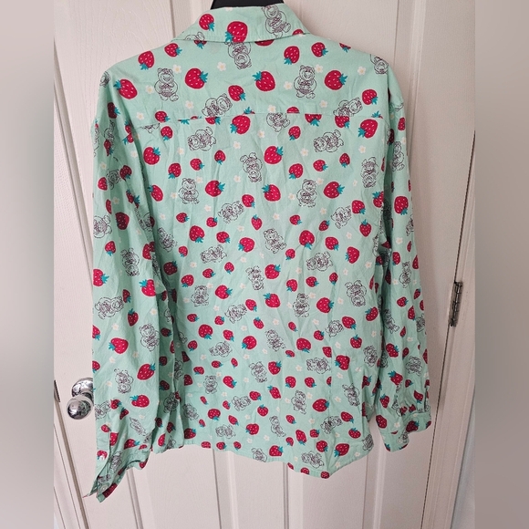 Disney Parks Pixar Toy Story Lotso Strawberries Button Down Shirt Size XXL - Picture 4 of 5